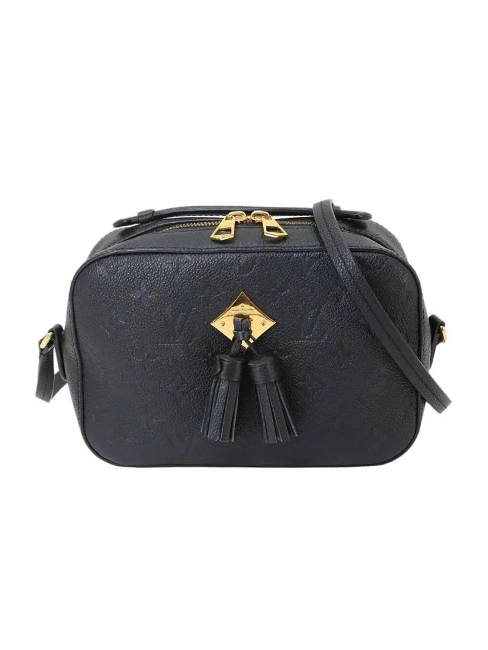 Louis Vuitton Monogram Empreinte Saintonge Shoulder Bag Leather Noir Black